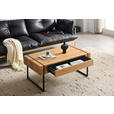 COUCHTISCH in Holz, Metall, Holzwerkstoff 110/59,4/45 cm  - Eichefarben/Schwarz, Design, Holz/Holzwerkstoff (110/59,4/45cm) - Carryhome