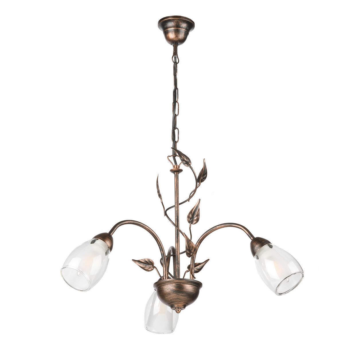 KRONLEUCHTER 55/55/80 cm   - Braun, KONVENTIONELL, Metall (55/55/80cm)