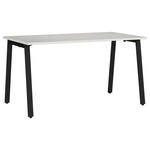 SCHREIBTISCH 140/80/75 cm  in Schwarz, Hellgrau  - Hellgrau/Schwarz, MODERN, Holzwerkstoff/Metall (140/80/75cm) - Novel