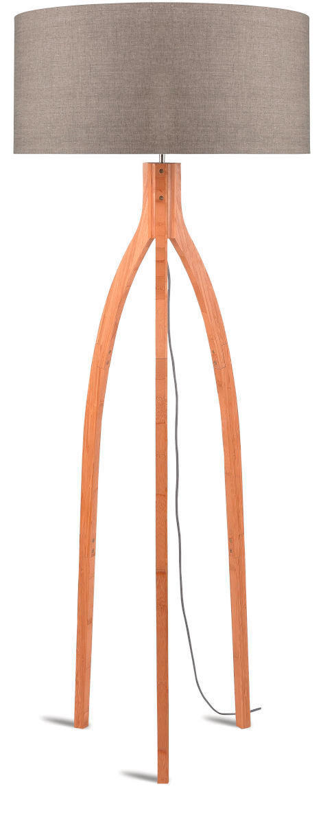STEHLEUCHTE 60/160 cm    - Naturfarben, Trend, Holz/Textil (60/160cm) - Good & Mojo