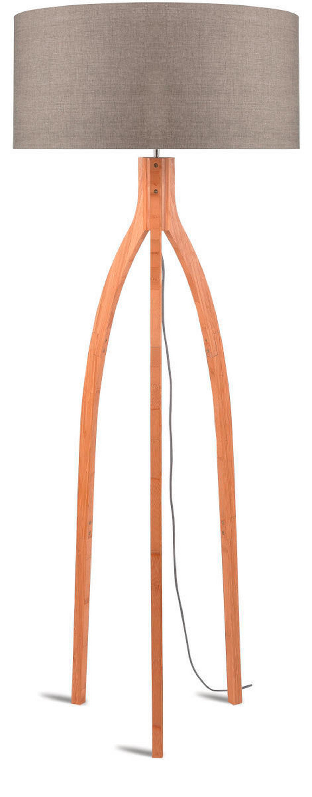 STEHLEUCHTE 60/160 cm    - Naturfarben, Trend, Holz/Textil (60/160cm) - Good & Mojo