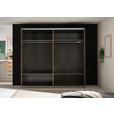 SCHWEBETÜRENSCHRANK  in Salbeigrün, Eiche Artisan  - Salbeigrün/Schwarz, KONVENTIONELL, Holzwerkstoff/Metall (240/225,5/63,7cm) - Xora