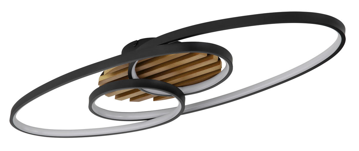 LED-DECKENLEUCHTE 85/30/9 cm   - Schwarz/Weiß, Design, Kunststoff/Metall (85/30/9cm) - Globo