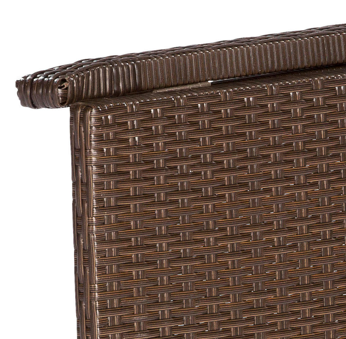 GARTENTISCH Metall, Kunststoff Braun rechteckig  - Braun, KONVENTIONELL, Kunststoff/Metall (90/50/75cm) - Gardenson