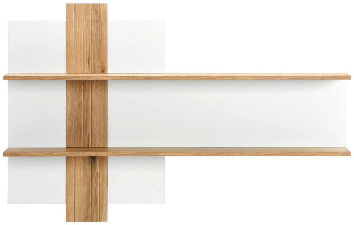 WANDPANEEL Weiss, Eichefarben  130/84,2/21 cm  - Weiss/Eichefarben, Design, Holzwerkstoff (130/84,2/21cm) - Ti'me