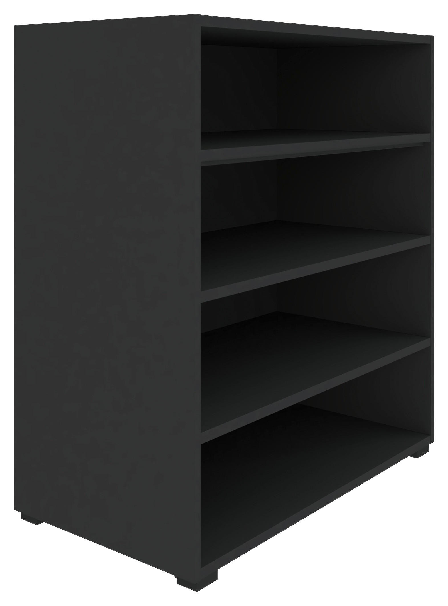 REGÁL, antracitová, 91/90/40 cm - černá/antracitová, Konvenční, kompozitní dřevo/plast (91/90/40cm) - Hom`in