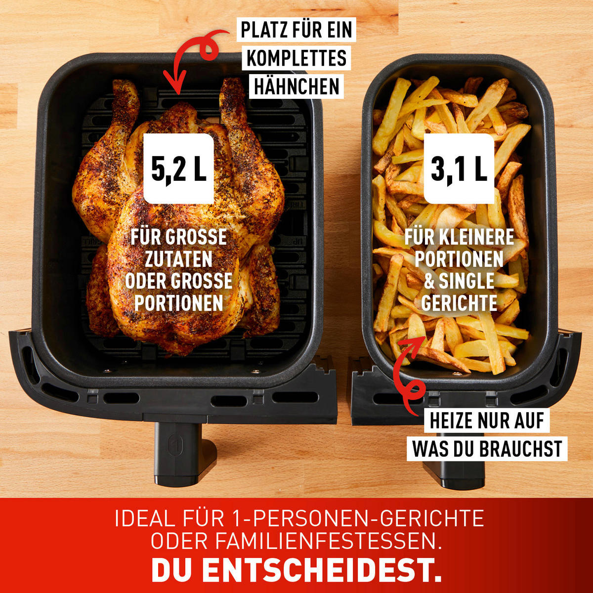 HEIßLUFTFRITTEUSE 8,3 l  - Edelstahlfarben, LIFESTYLE, Metall (41,8/40,2/30,5cm) - Tefal