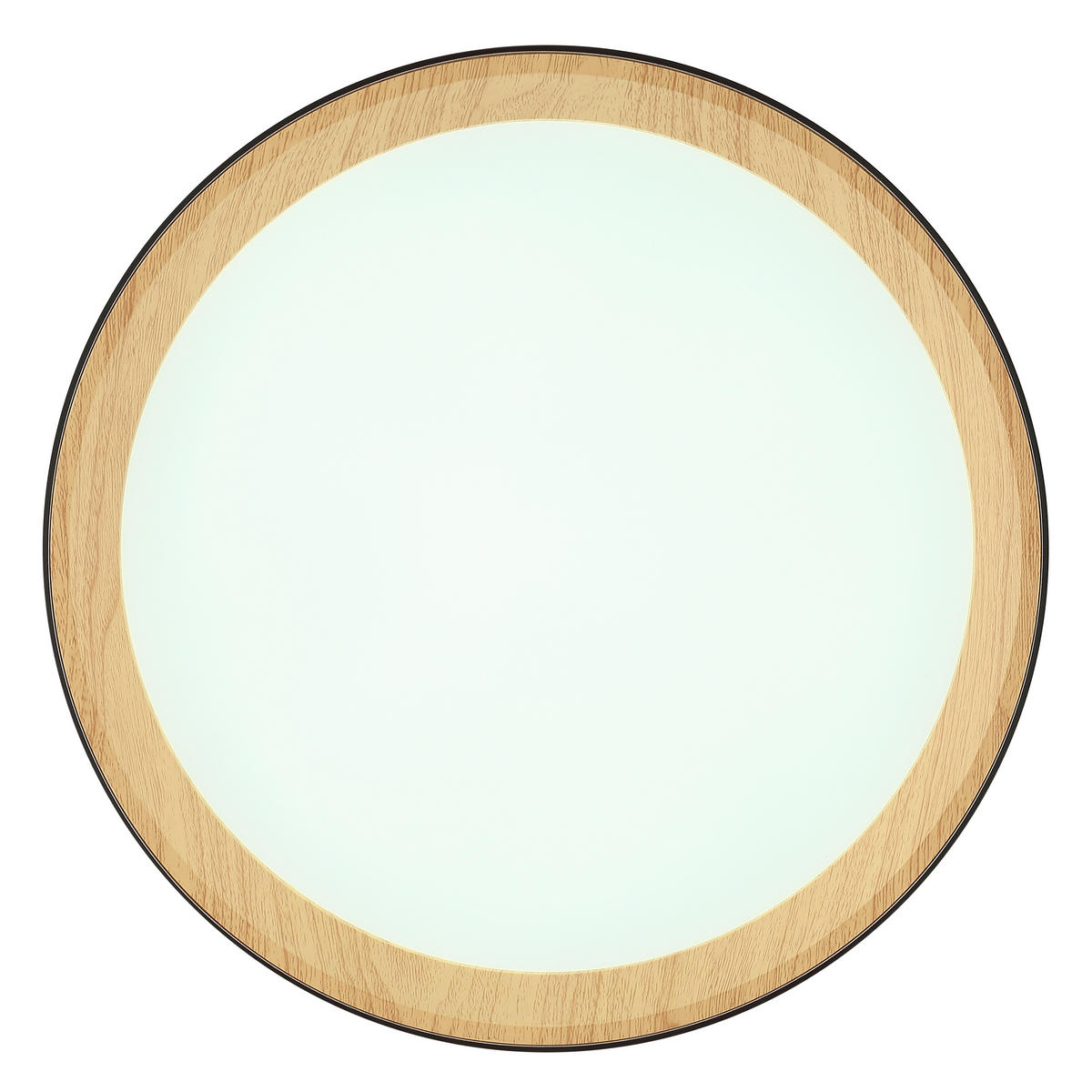 LED PLAFONJERA - boja bukve/crna, Osnovno, metal/plastika (39/7,7cm)