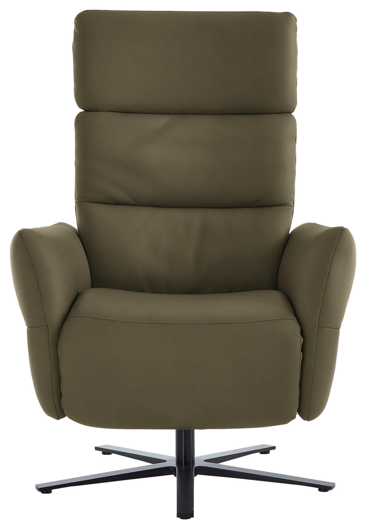 RELAXSESSEL in Leder Olivgrün  - Schwarz/Olivgrün, Design, Leder/Metall (82/119/85cm) - Dieter Knoll