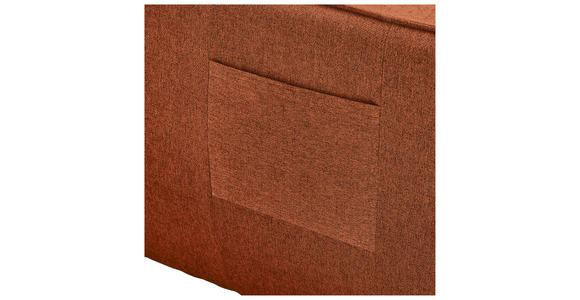 ECKSOFA Rostfarben Flachgewebe - Rostfarben/Schwarz, MODERN, Kunststoff/Textil (182/237cm) - Carryhome