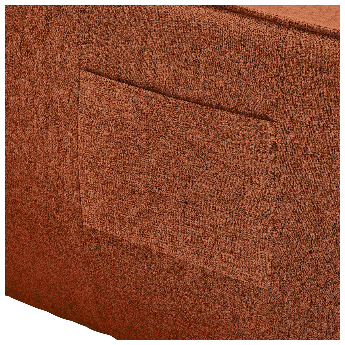 ECKSOFA in Flachgewebe Rostfarben  - Rostfarben/Schwarz, Modern, Kunststoff/Textil (182/237cm) - Carryhome
