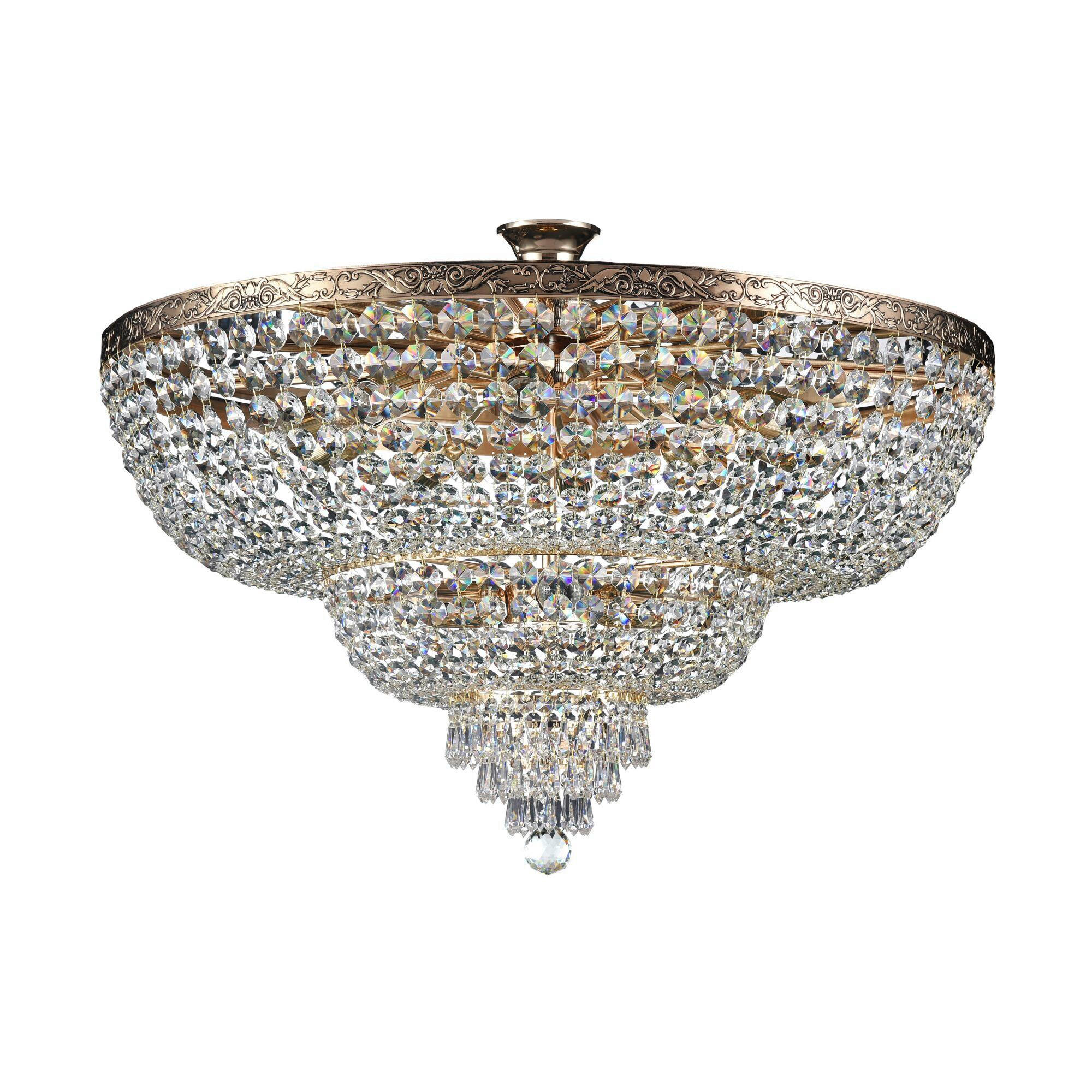 KRONLEUCHTER 80/50 cm    - Goldfarben, Trend, Metall (80/50cm) - MAYTONI