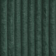 ECKSOFA Dunkelgrün Cord Zierkissen, Rückenkissen, Schlaffunktion, Rücken echt  - Dunkelgrün/Schwarz, MODERN, Kunststoff/Textil (350/168cm) - Xora