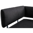 ECKBANK 140/180 cm  in Schwarz  - Schwarz, MODERN, Textil/Metall (140/180cm) - Cantus