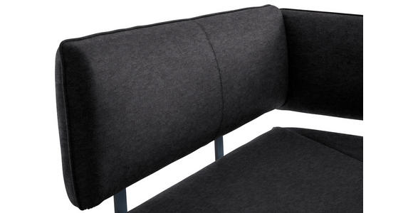 ECKBANK 150/190 cm in Schwarz - Schwarz, MODERN, Textil/Metall (150/190cm) - Cantus