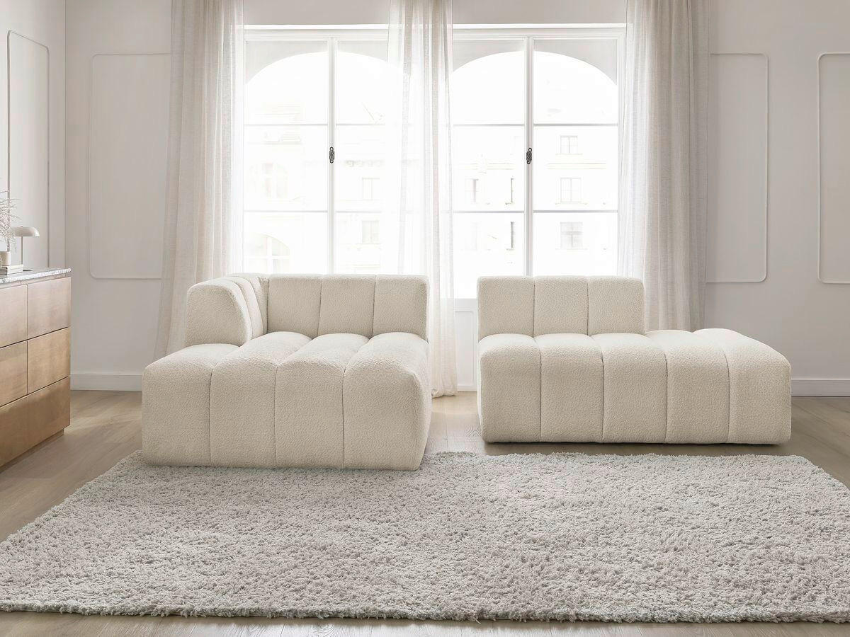 ECKSOFA  ANNECY Beige Bouclé  - Beige/Schwarz, MODERN, Kunststoff/Textil (170/262cm)