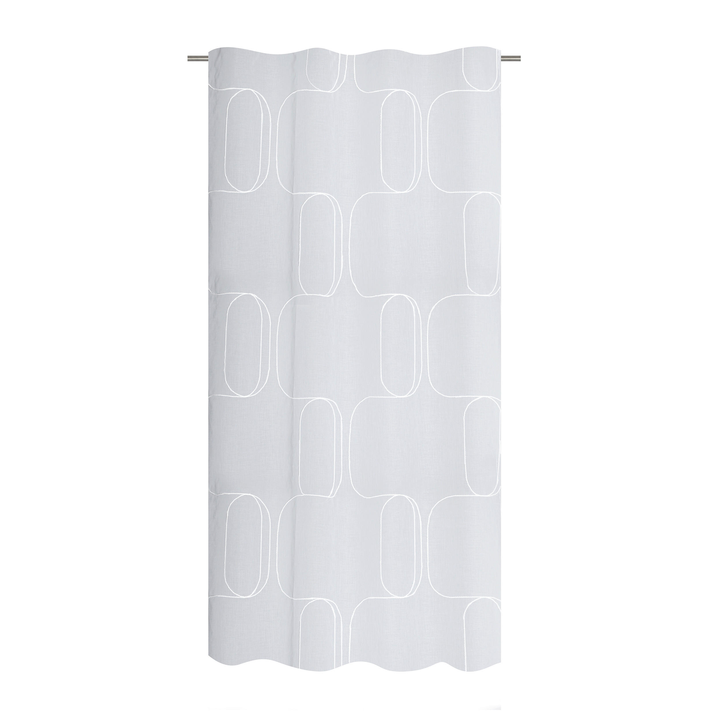 FERTIGVORHANG transparent  - Weiß, Basics, Textil (140/280cm)