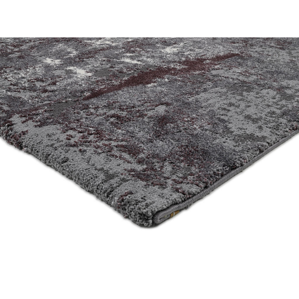 Thumbnail - Novel Vintage-Teppich Timeline Quantum, Aubergine, Beige, Textil, Abstraktes, rechteckig, 80x150 cm, Teppiche & Böden, T...