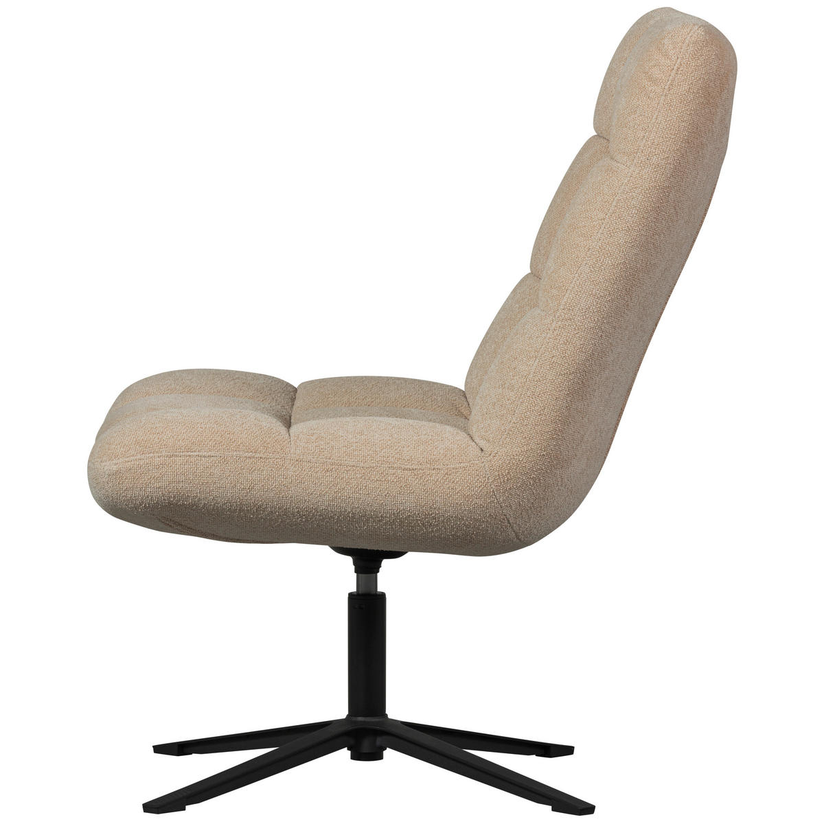 SESSEL in Bouclé Sandfarben  - Sandfarben/Schwarz, Design, Textil/Metall (70/101/85cm) - Livetastic