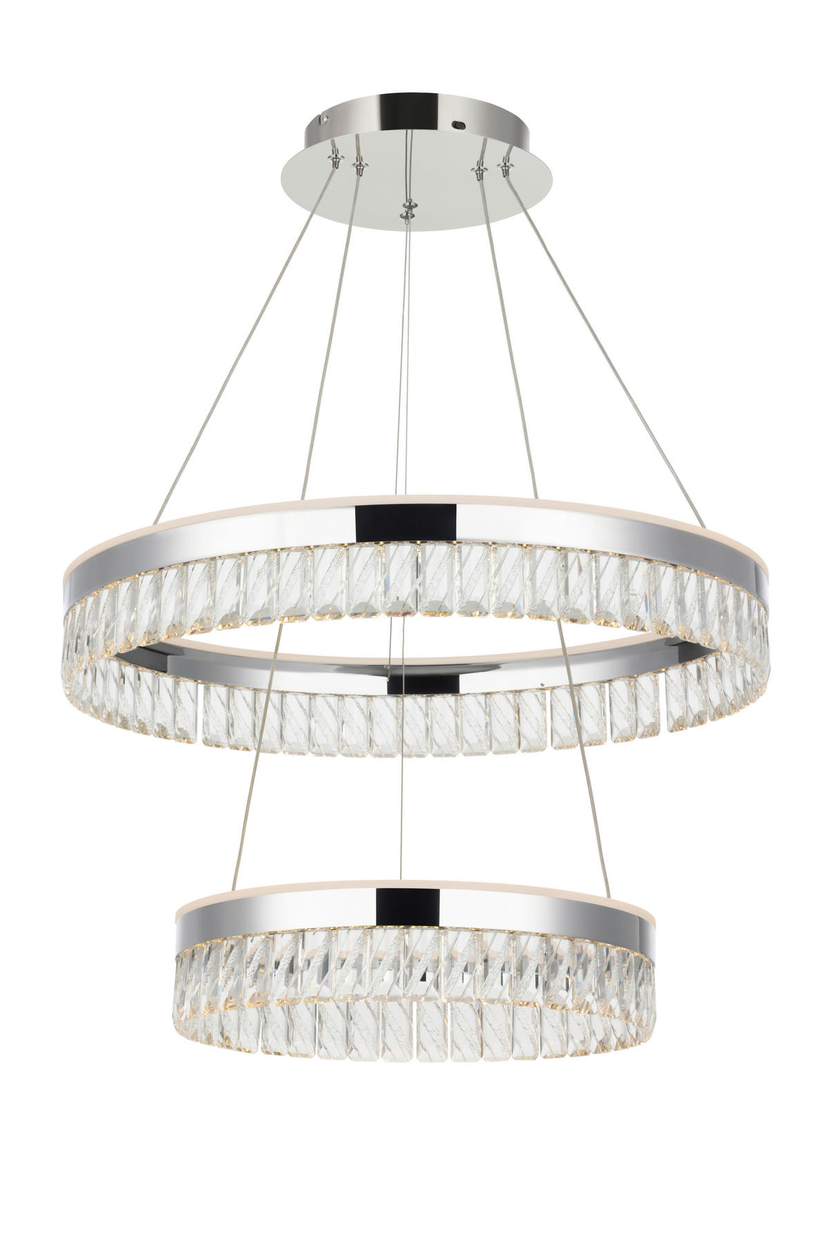 LED-HÄNGLAMPA Bunda 60/150 cm  - klar, Design, metall/glas (60/150cm) - Glandor