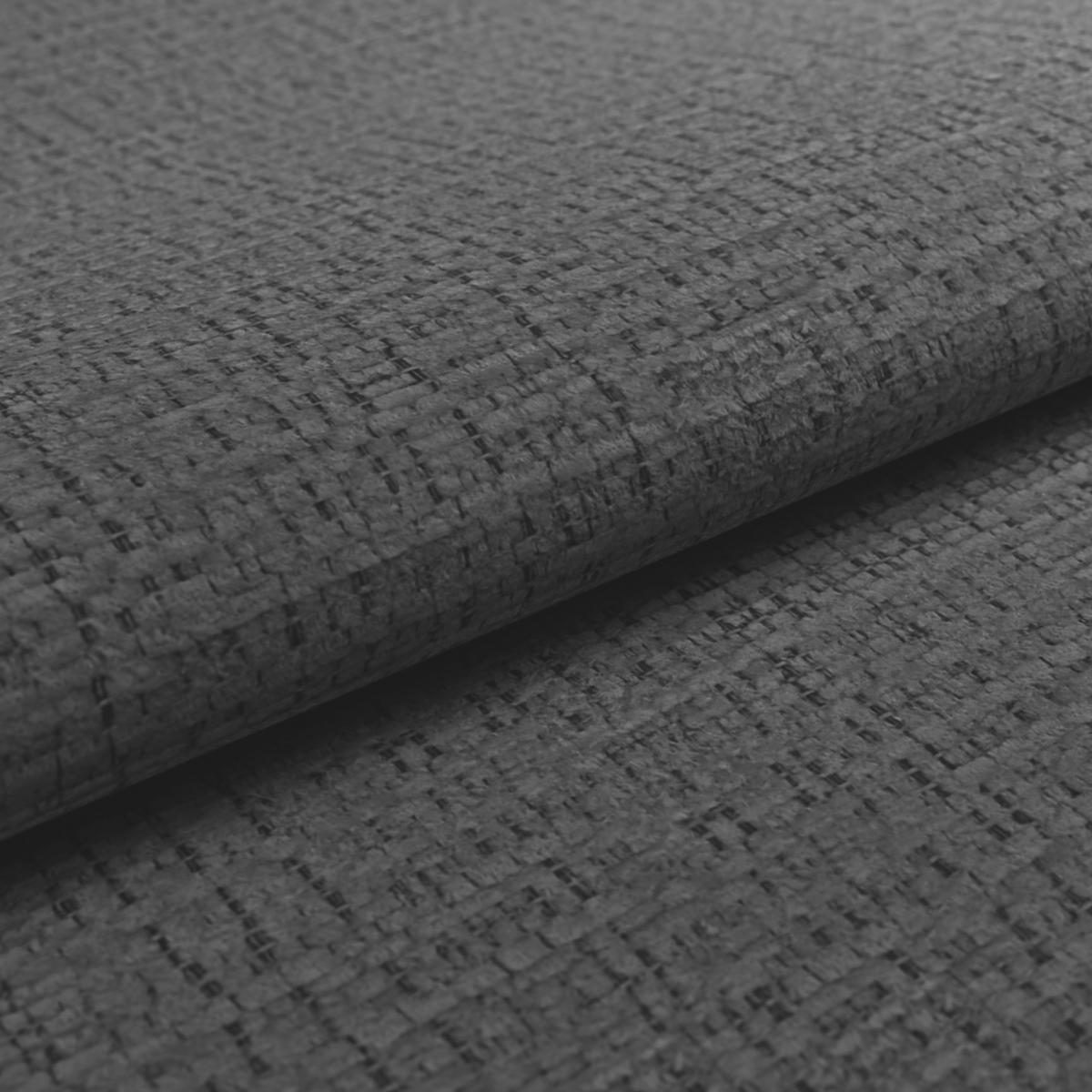 ECKSOFA MATERA Anthrazit Chenille, Struktur Nierenkissen, Kopfteilverstellung, Sitzvorzug  - Anthrazit/Schwarz, Trend, Holz/Textil (311/226cm) - MID.YOU