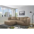 ECKSOFA in Lederlook Beige  - Beige/Schwarz, KONVENTIONELL, Kunststoff/Textil (175/278cm) - Carryhome