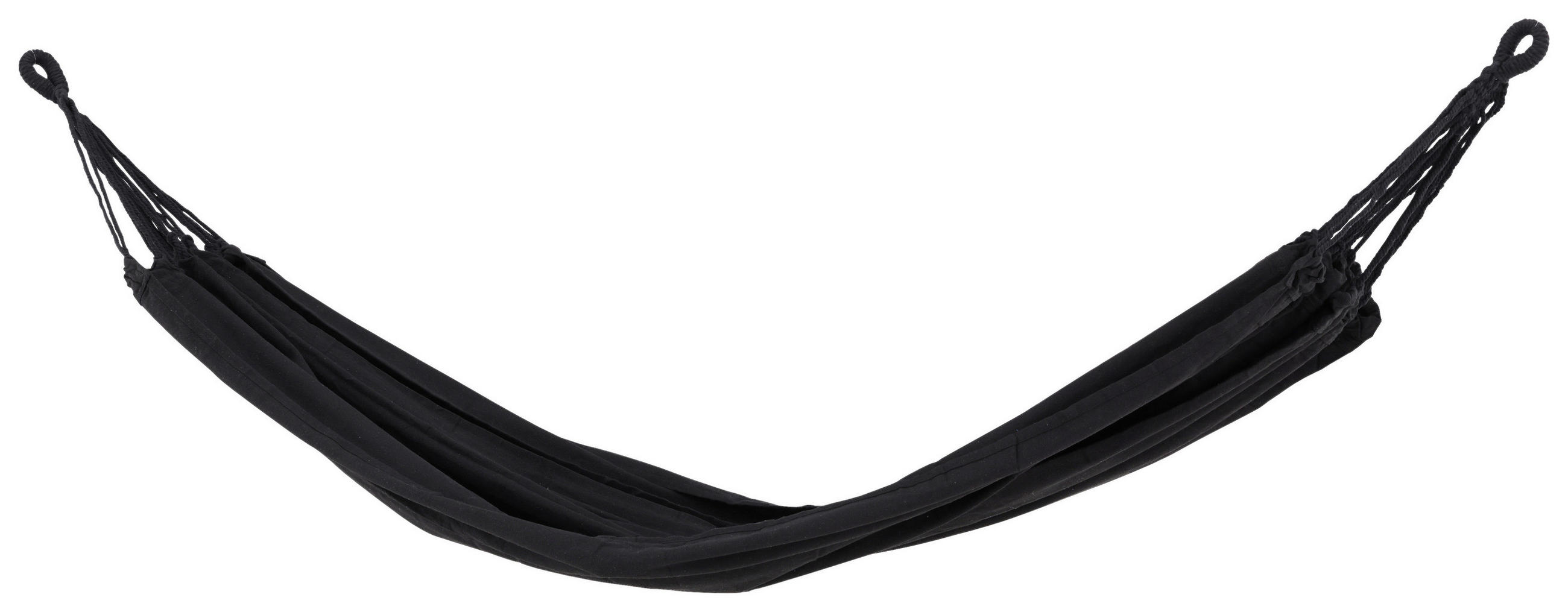 HÄNGEMATTE 150/1/200 cm  - Schwarz, KONVENTIONELL, Kunststoff (150/1/200cm) - Gardenson