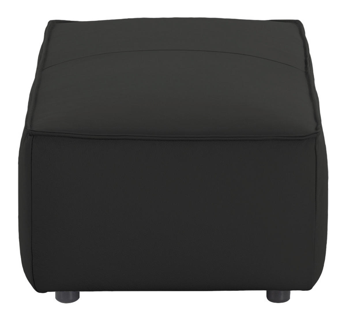 HOCKER in Leder Graphitfarben  - Schwarz/Graphitfarben, Modern, Leder/Kunststoff (120/39/60cm) - W.Schillig