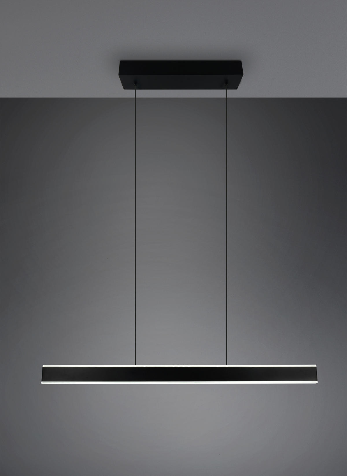 LED-HÄNGELEUCHTE Croom 120/10/60-180 cm   - Schwarz/Weiß, Design, Kunststoff/Metall (120/10/60-180cm) - Trio Leuchten