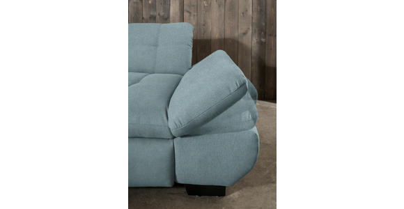 ECKSOFA in Mikrofaser Pastellblau  - Pastellblau/Schwarz, Design, Textil/Metall (198/290cm) - Xora