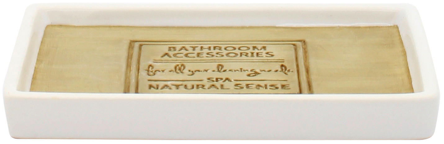 MISKA NA MYDLO hnedá, biela - hnedá/biela, Basics, keramika (14/1,5/8,9cm) - Sadena