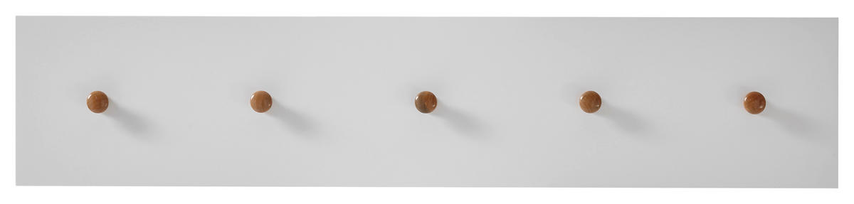 GARDEROBENLEISTE  in Asteiche Weiss, Eichefarben  - Weiss/Eichefarben, Design, Holz/Holzwerkstoff (97/15/2cm)