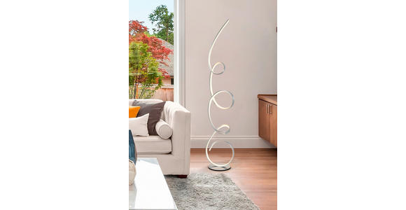 LED-STEHLEUCHTE 24/30,3/156,7 cm    - Alufarben, LIFESTYLE, Kunststoff/Metall (24/30,3/156,7cm) - Novel