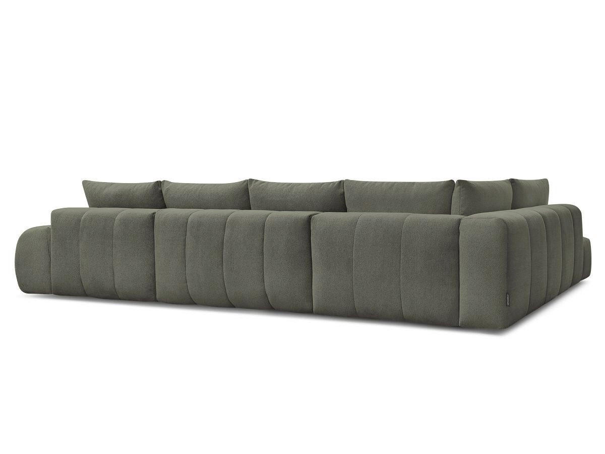 ECKSCHLAFSOFA EVEREST  mit Rücken echt, Armteil links, Armteil rechts Flachgewebe Grün  - Schwarz/Grün, MODERN, Kunststoff/Textil (212/423/198cm)