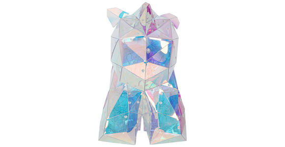 TISCHLEUCHTE - Transparent/Perlmutt, Trend, Kunststoff (23/38/36cm) - Novel