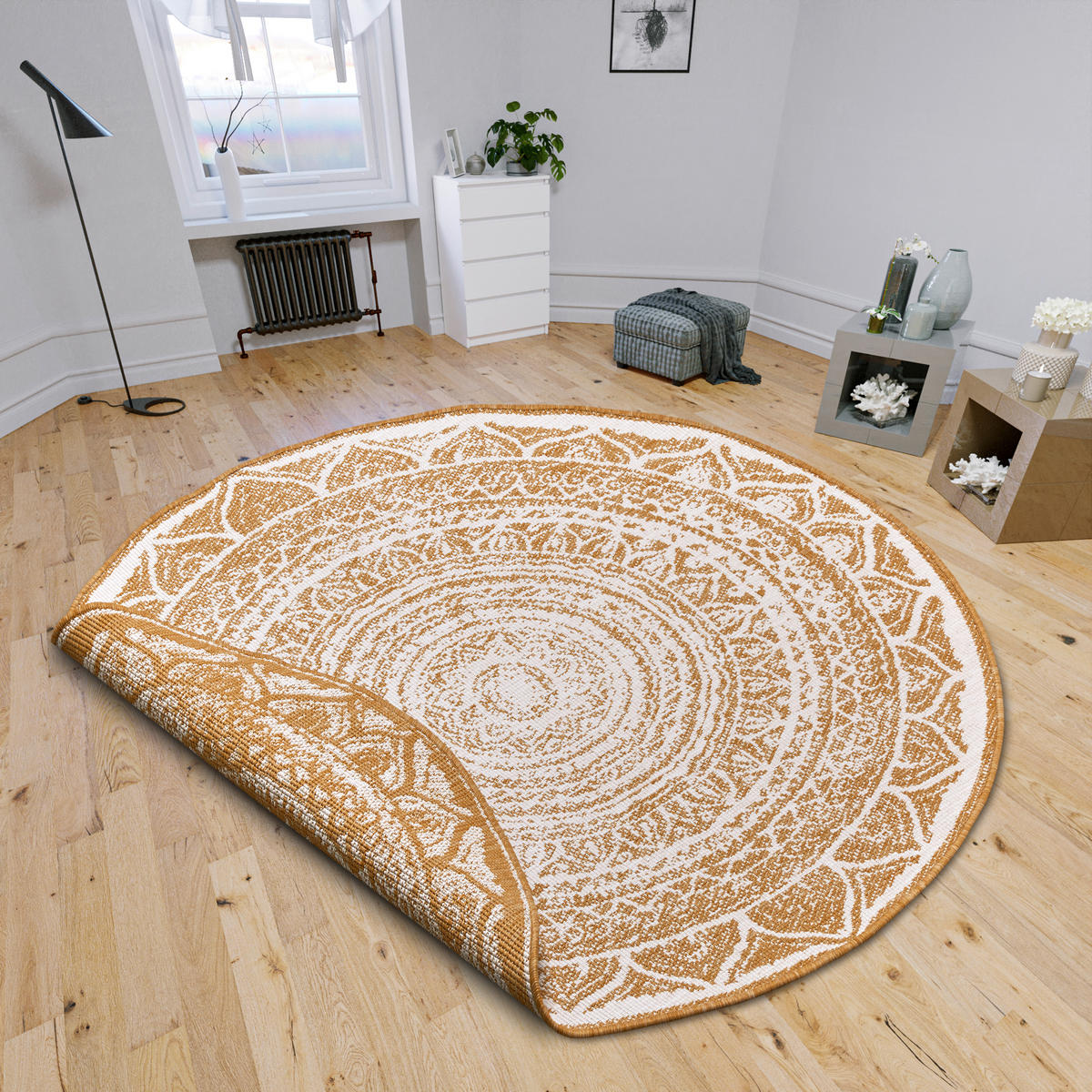 OUTDOORTEPPICH 200 cm Twin Supreme Creme, Honig  - Creme/Honig, Basics, Kunststoff (200cm)