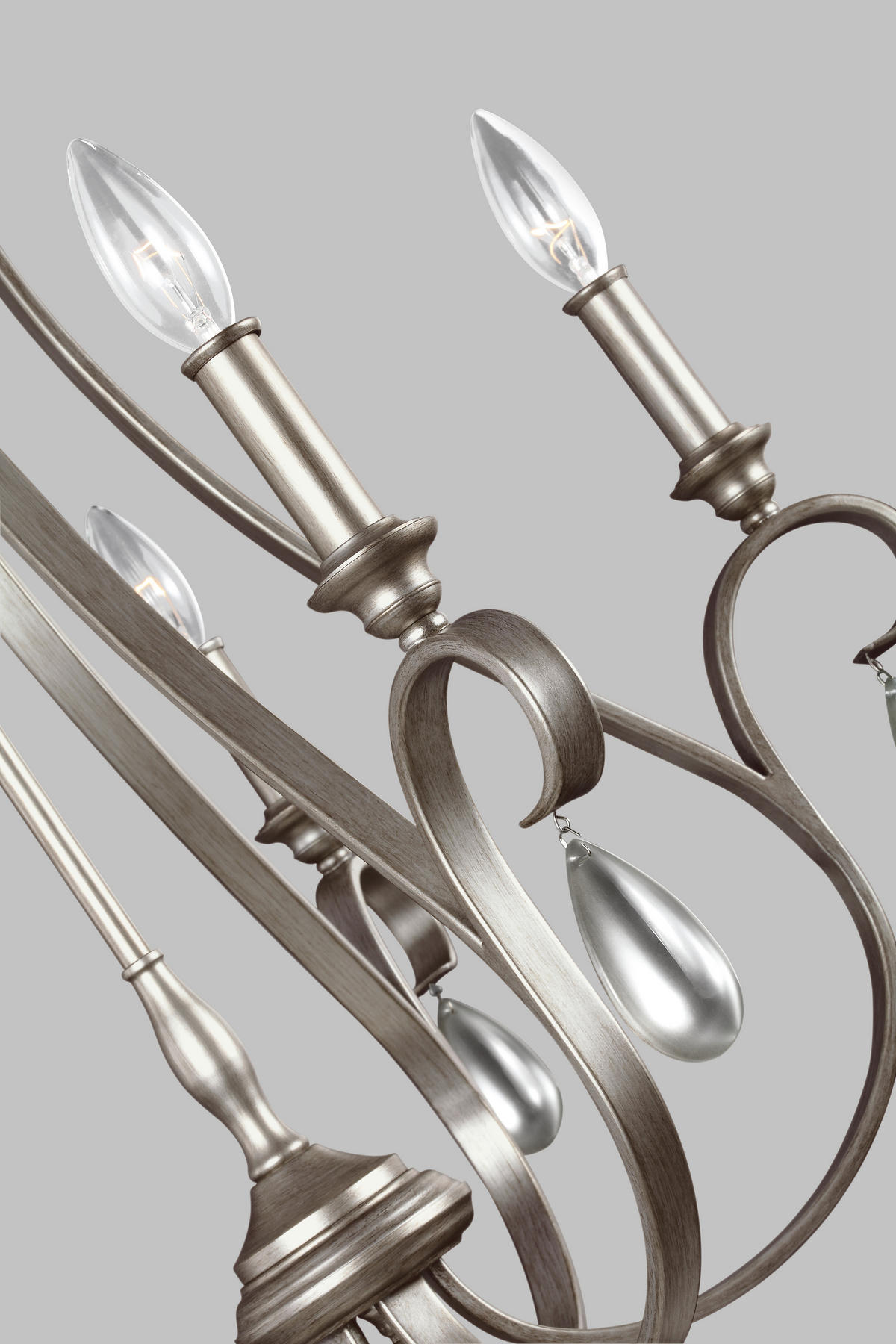 KRONLEUCHTER  63.5/91.4 cm   - Silberfarben, Konventionell, Metall (63.5/91.4cm) - Elstead Lighting