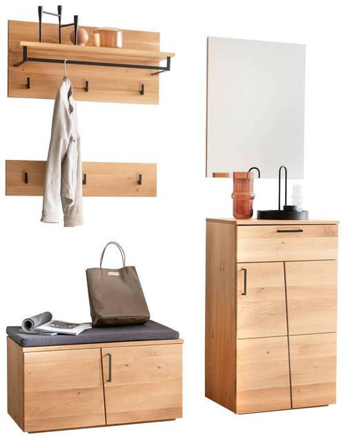 GARDEROBE 6-teilig  in 150/198/40 cm  - Eichefarben/Anthrazit, Natur, Holz/Holzwerkstoff (150/198/40cm)