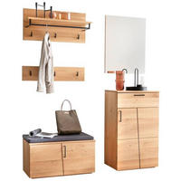 GARDEROBE 6-teilig  in 150/198/40 cm  - Eichefarben/Anthrazit, Natur, Holz/Holzwerkstoff (150/198/40cm)