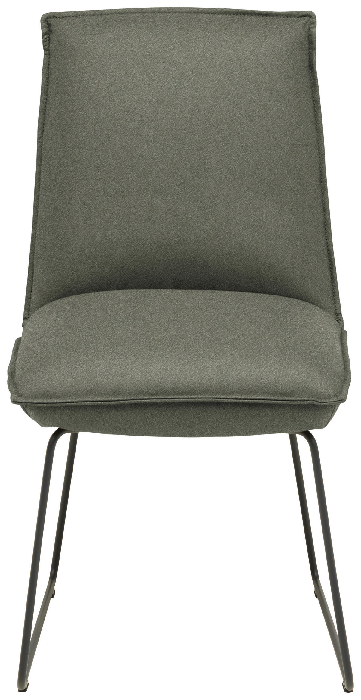 STUHL  Lederauswahl, Stoffauswahl, abwischbar  Echtleder  - Graphitfarben/Grau, Design, Leder/Metall (52/85/66cm) - Cassando