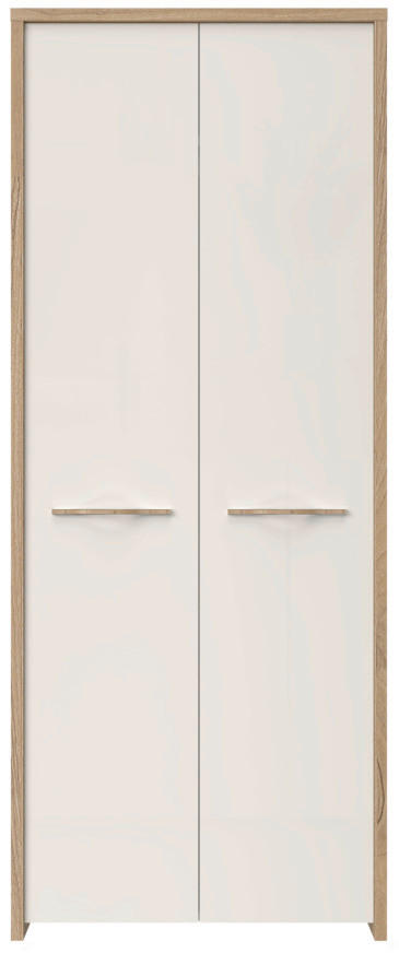 GARDEROBNA OMARA  - bela, Konvencionalno, leseni material (78/192/36cm) - Novel