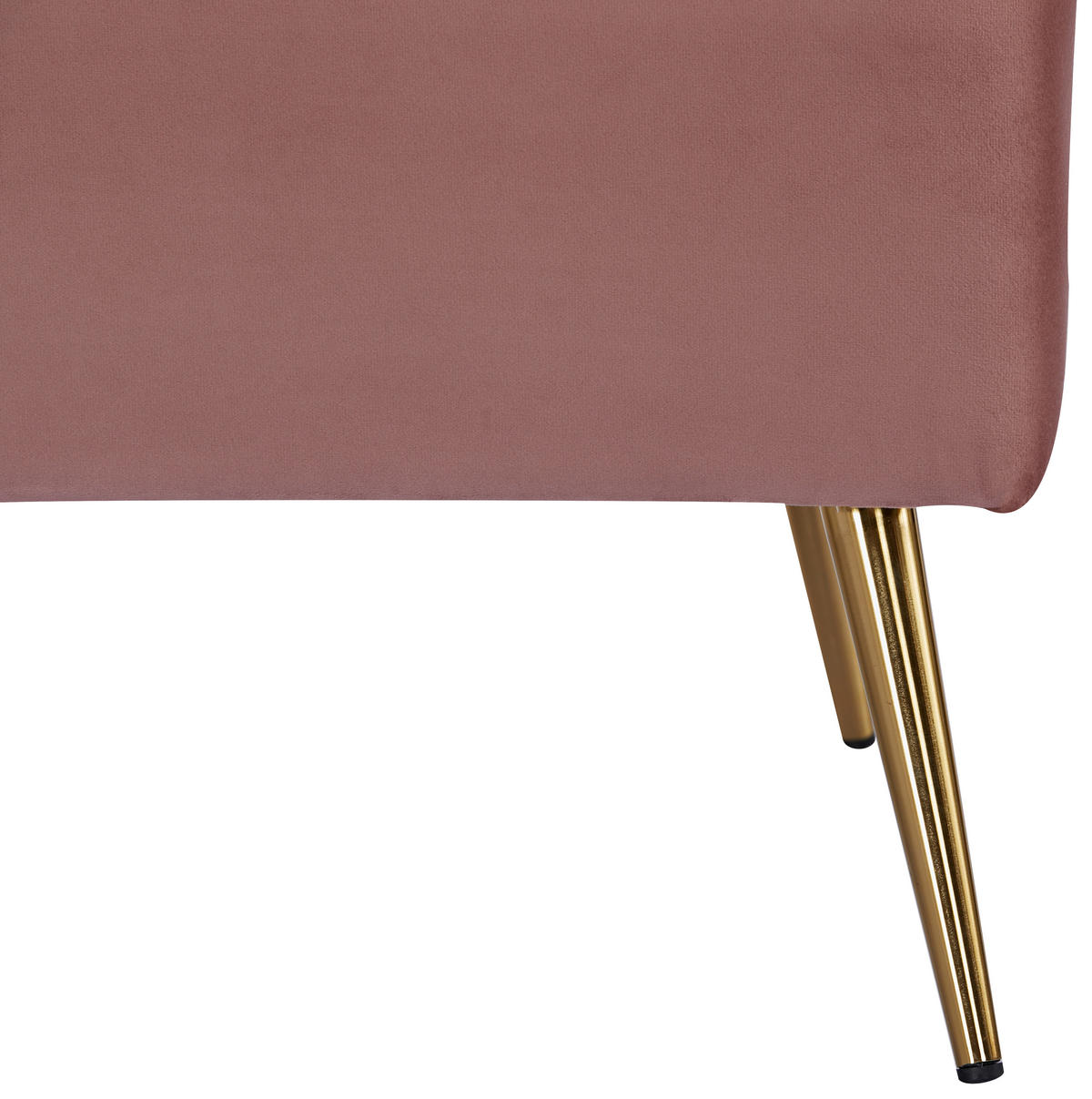 KÜCHENSOFA  - Goldfarben/Altrosa, Design, Textil/Metall (130/85/80cm) - Livetastic