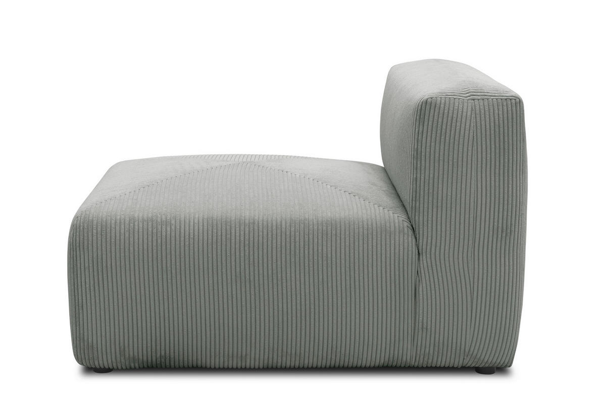 SOFAELEMENT Cord, Mikrofaser Hellgrau  - Hellgrau/Schwarz, Design, Kunststoff/Textil (85/69/108cm) - MID.YOU