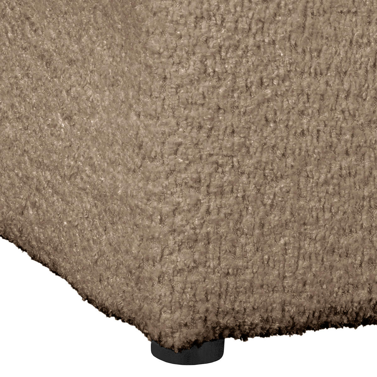 ECKSOFA Naomi in Chenille Hellbraun Rückenkissen  243/284 cm  - Hellbraun/Schwarz, Design, Kunststoff/Textil (243/284cm) - P & B