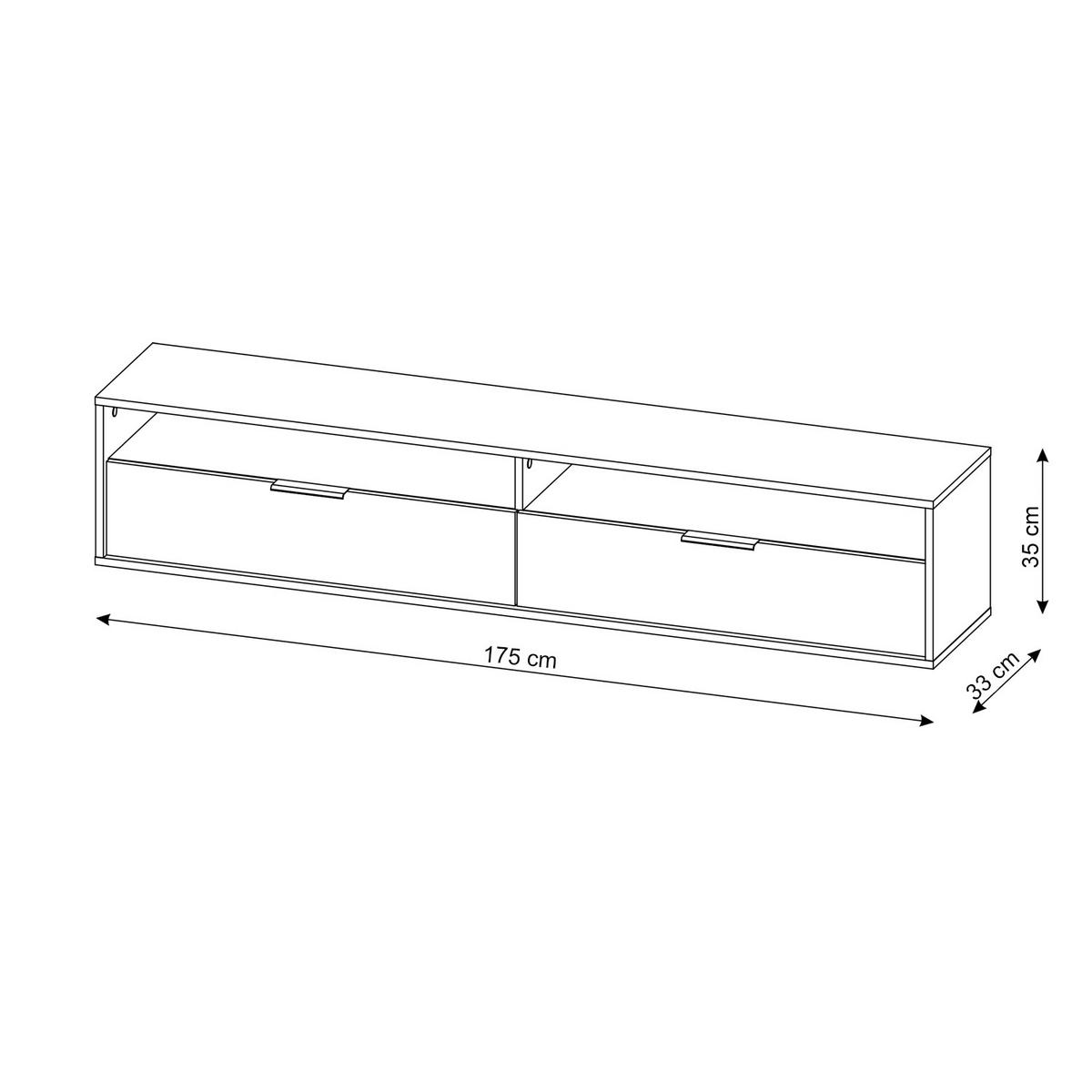 LOWBOARD  in 175/35/33 cm  - Kaschmir/Goldfarben, Design, Holzwerkstoff/Metall (175/35/33cm) - Livetastic