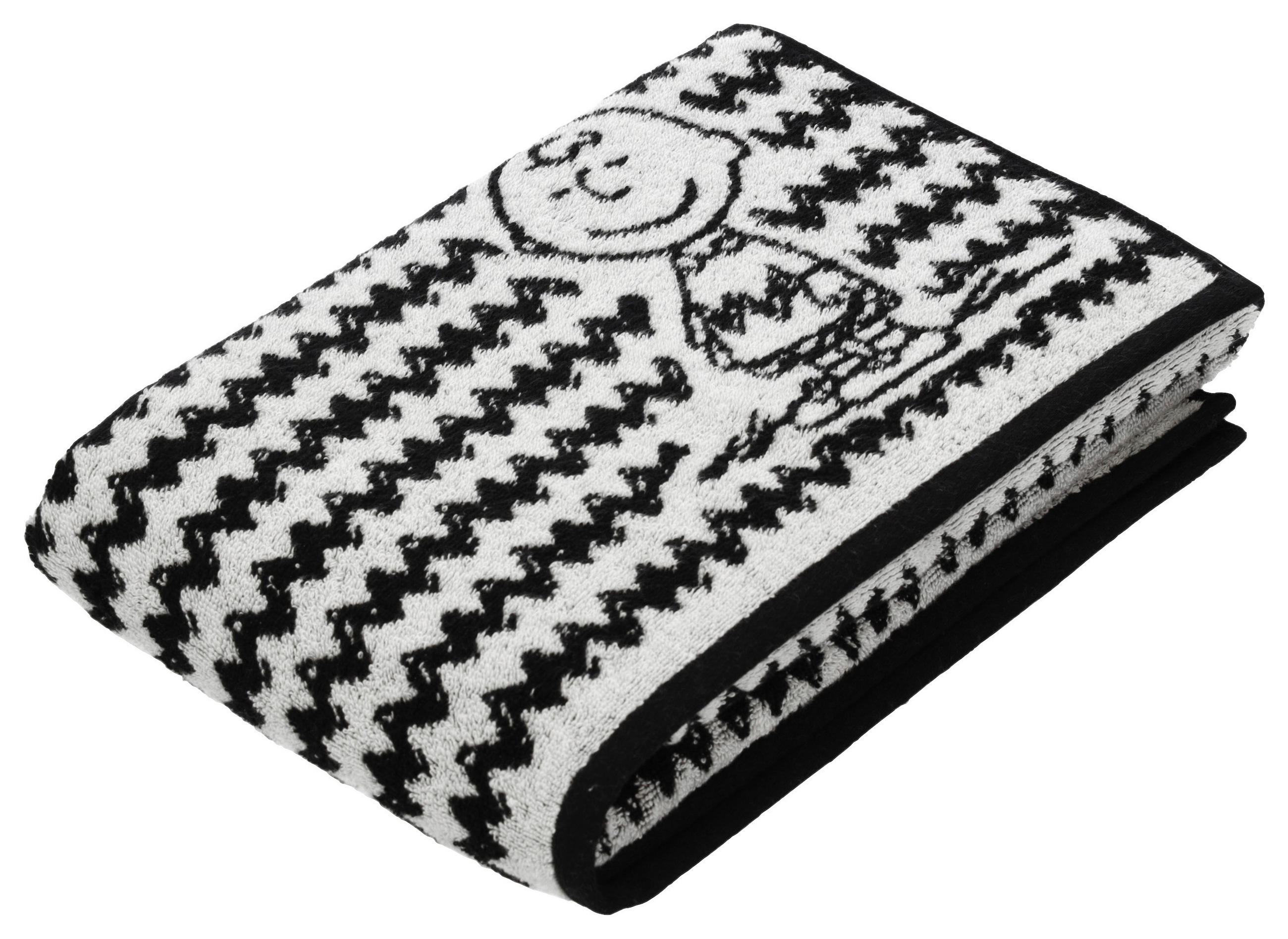 Vossen Duschtuch Charlie Brown Schwarz 67x140 cm