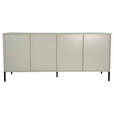 SIDEBOARD WABI  in 180/81/40 cm  - Hellgrau/Schwarz, Design, Holz/Holzwerkstoff (180/81/40cm) - Xora