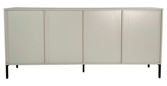 SIDEBOARD WABI in 180/81/40 cm - Hellgrau/Schwarz, Design, Holz/Holzwerkstoff (180/81/40cm) - Xora