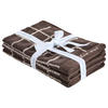 FROTTIERSET CHAMP Taupe, Dunkelbraun 3-teilig  - Taupe/Dunkelbraun, Natur, Textil (30/50cm) - Bio:Vio