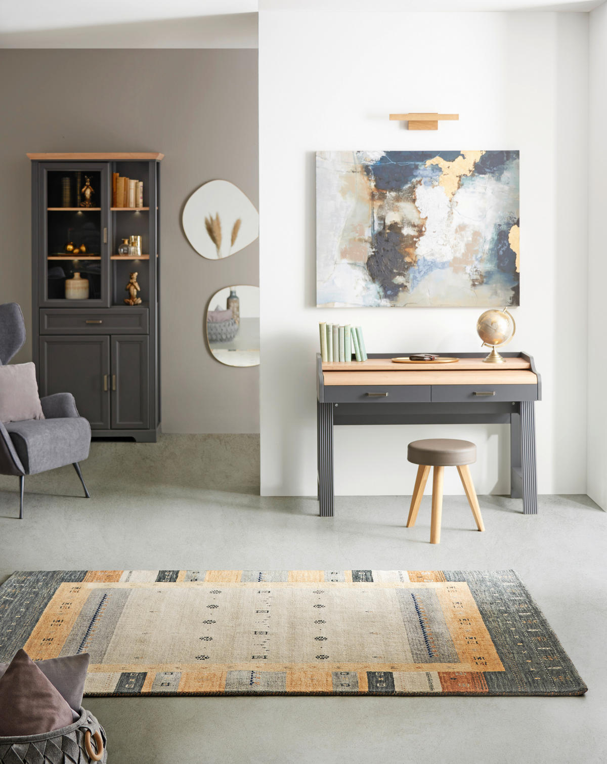 ORIENTTEPPICH 90/160 cm Baba Jan  - Silberfarben, Konventionell, Textil (90/160cm) - Cazaris